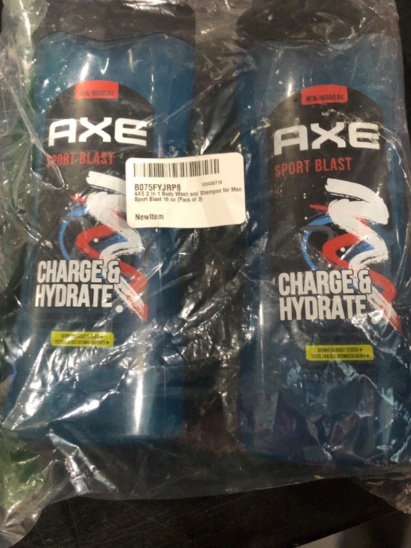 Photo 2 of AX Sport Blast Charge & Hydrate Body Wash for Men, Energizing Citrus Fragrance, 100% Recycled Bottle, 16 oz
