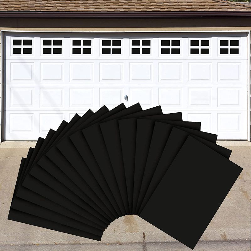 Photo 1 of 32 Pieces Garage Door Windows Decals Faux Garage Door and Window Sticker (Non-Magnetic) Simulated Garage Door Window Decoration Waterproof Faux Garage Windows Kit 5.91 x 3.94 Inch
