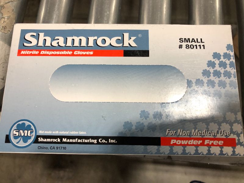 Photo 1 of Shamrock Nitrile Disposable Gloves, Small - Textured, Powder-Free, 100% LATEX FREE - 80000 Series

