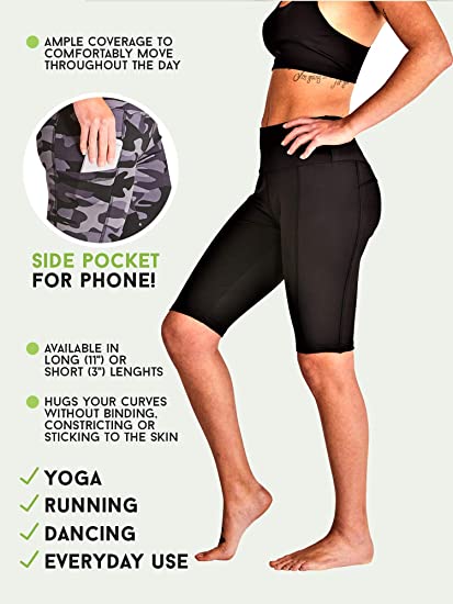 Photo 1 of WEST ZERO TWO High Waist Shorts- Workout, Yoga, Bike, Fitness Activewear with Tummy Control and Pockets
