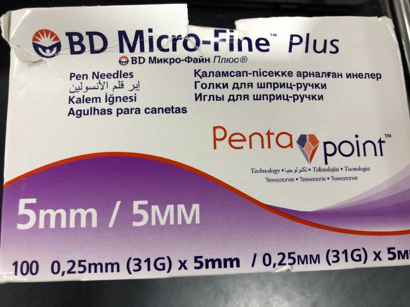 Photo 1 of BD 320498 Micro-Fine Plus 31g X 5mm Pen Needles 31G
