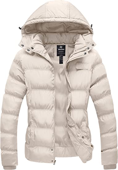 Photo 1 of Wantdo Women's Hooded Warm Winter Coat Quilted Thicken Puffer Jacket with Removable Hood SMALL
