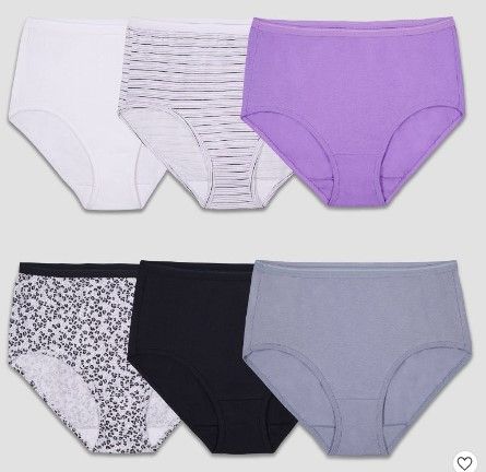 Photo 1 of Fruit of the Loom Women's 6pk Cotton Classic Briefs - Colors May Vary
6/M
