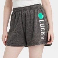 Photo 1 of Women's St. Patrick's Day Lucky Graphic Jogger Shorts - Gray
SIZE : M
