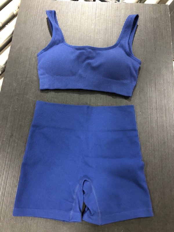 Photo 1 of workout gear
BLUE TANK TOP & SHORTS
size: L