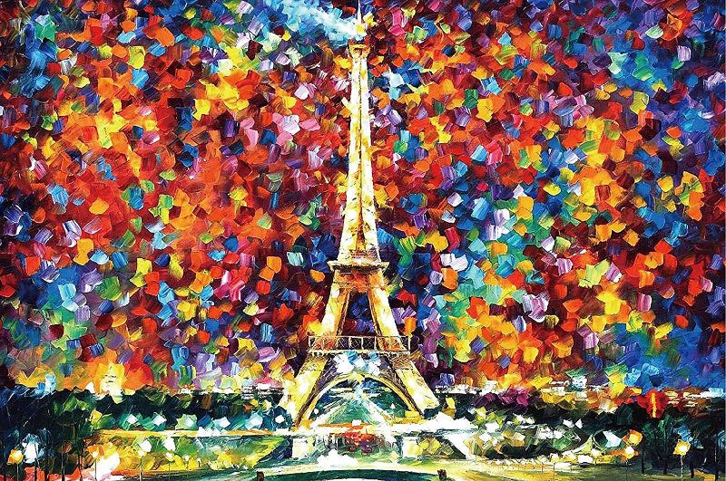 Photo 1 of Paris Night Puzzle Eiffel Tower Large Paper Puzzle 1000 Pieces Jigsaw Puzzle Kids Adult
