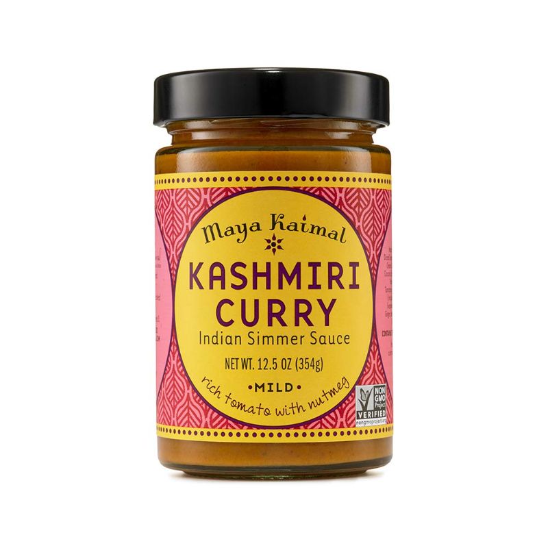 Maya Kaimal Kashmiri Curry Sauce, 12.5 oz, Mild Indian Simmer Sauce ...