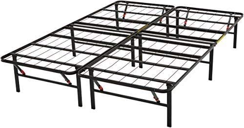 Photo 1 of Amazon Basics Foldable, 14" Black Metal Platform Bed Frame with Tool-Free Assembly, No Box Spring Needed - Full/queen