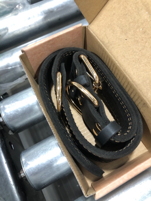 Photo 1 of DAIHAQIKO Leather Dog Collar Genuine Leather Alloy Hardware Double D-Ring 3 Best for Medium Large and Extra Large Dogs
