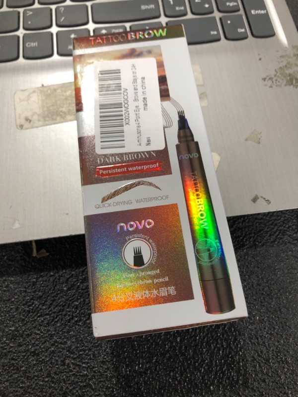 Photo 1 of 4 Point Eyebrow Pencil Dark Brown A-minusone Waterproof Tint Microblading Pen Makeup Creates Natural Looking Brows and Stays on 24H