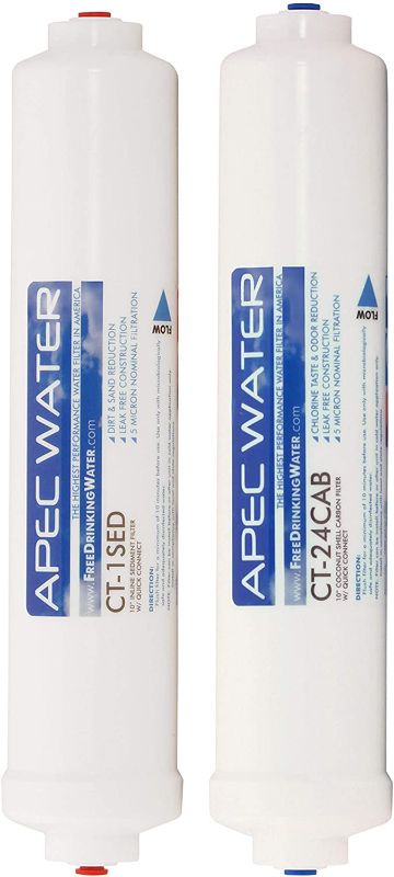 Photo 1 of APEC Water Systems FILTER-SET-CTOP US Made Double Capacity Replacement Filter Set For Ultimate Series Countertop Reverse Osmosis Water Filter System Stage 1-2 , White