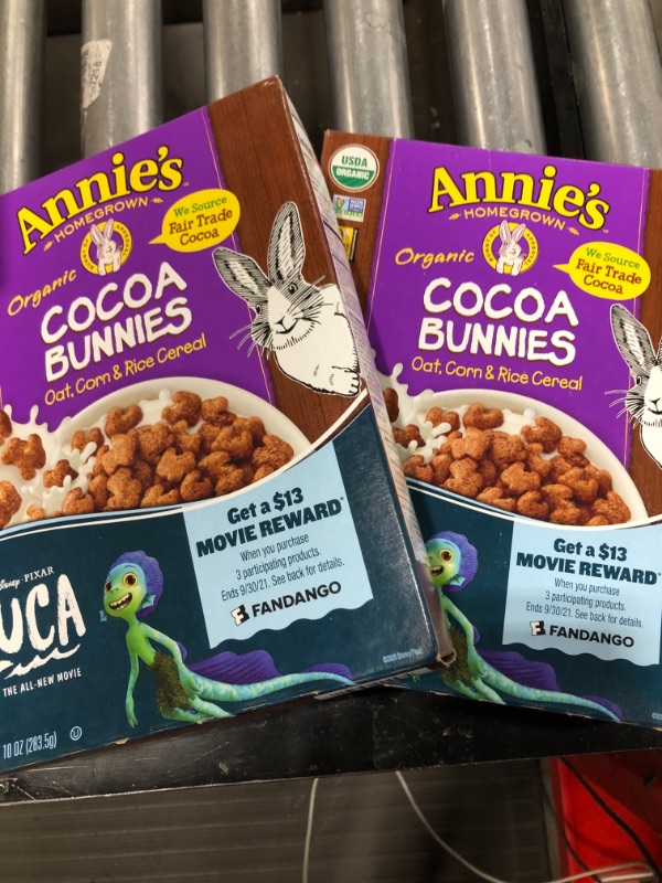 Photo 2 of Annie's Organic Cocoa Bunnies Breakfast Cereal, 10 oz (2 PACK)