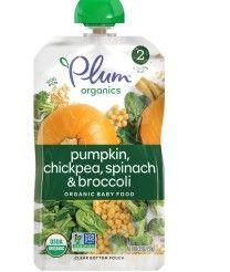 Photo 1 of  Plum Organics Stage 2 Pumpkin Chickpea Spinach & Broccoli Baby Snacks - 3.5oz (6 PACK)

