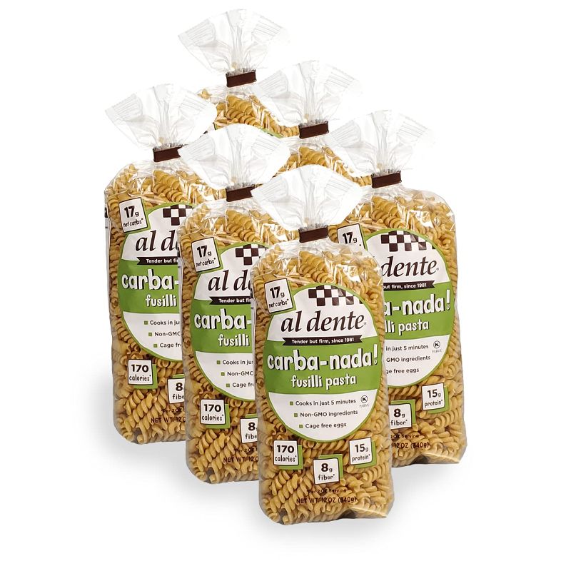 Photo 1 of Al Dente Carba-Nada Fusilli, Reduced Carb, High Protein Pasta, 72 Ounce, Pack of 6