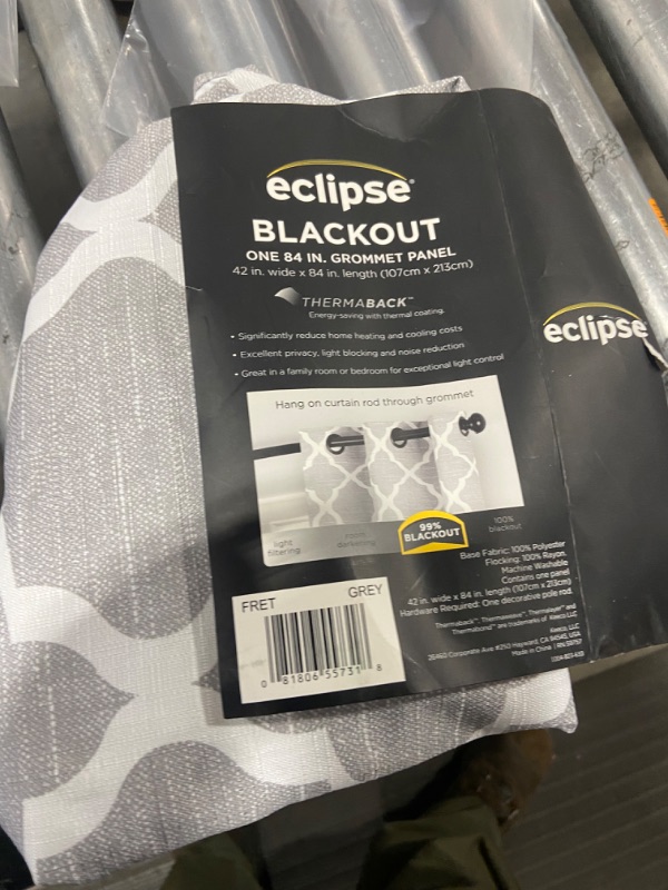 Photo 2 of Eclipse  84in Blackout Panel Curtain GREY 