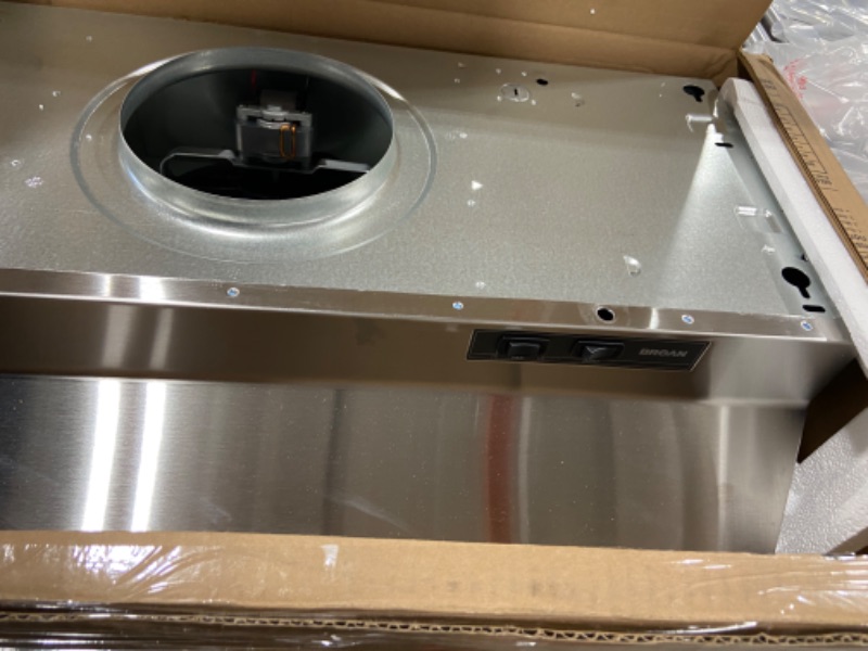 Photo 3 of Broan-NuTone BUEZ230SS Broan Economy UC 190 CFM 30N Stainless Under Cabinet Range Hood, 30 Inch, Stainless Steel
