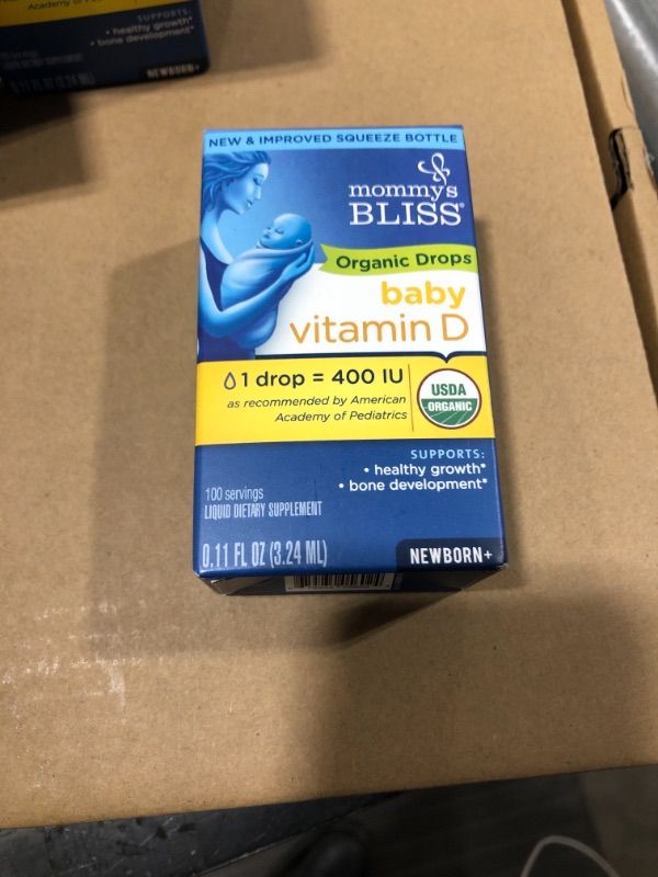 Photo 2 of Mommy's Bliss Organic Drops No Artificial Color, Vitamin D, 0.11 Fl Oz
