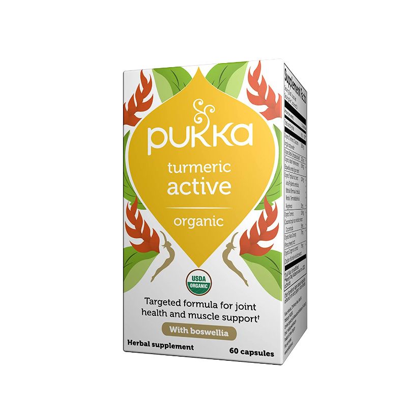 Photo 1 of Pukka Organic Herbal Supplements Turmeric Active 60 Capsules
