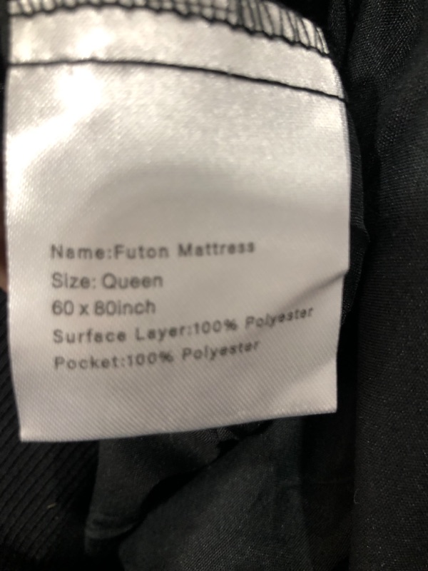 Photo 3 of  Suede Black Queen-size Futon Mattress Only