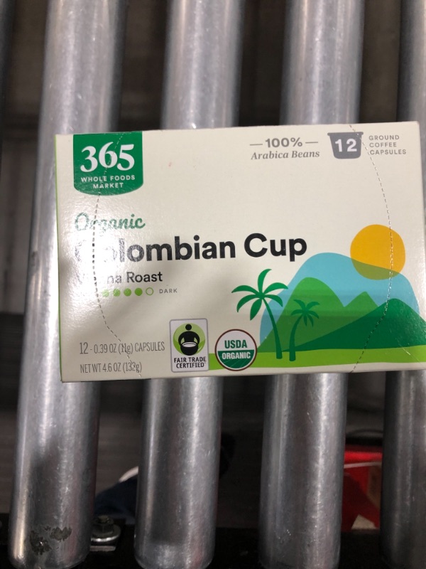 Photo 2 of 365 by Whole Foods Market, Coffee Colombian Cup Vienna Roast Pods Organic 12 Count, 4.6 Ounce