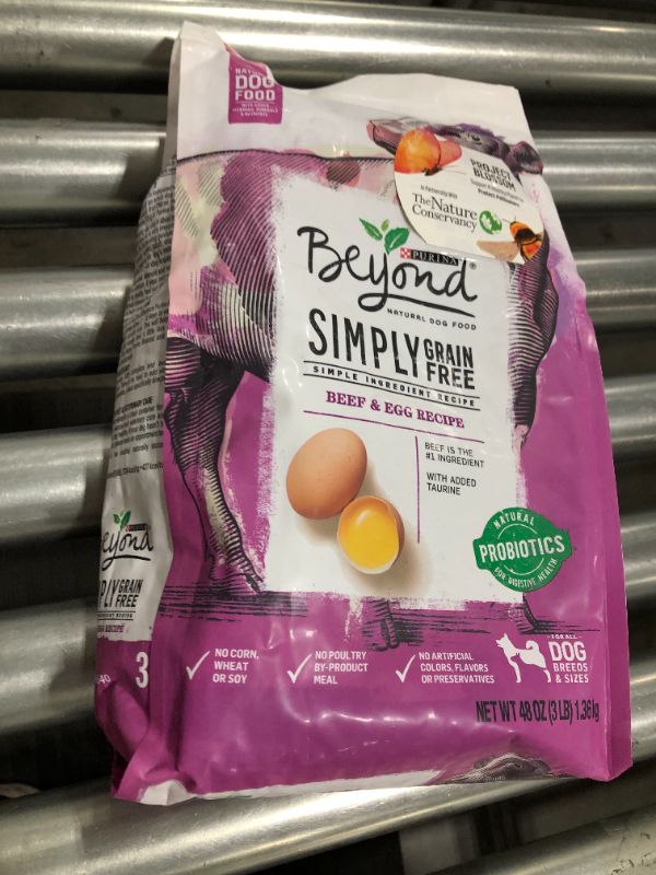 Photo 1 of 3lb Purina Beyond Natural Dry Dog Food, Simply Farm Raised Beef, Barley & Cage Free--- best by  feb 2022
