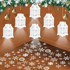 Photo 1 of Christmas Led Snowflake Projector String Lights with 6 in 1 Snowflake Lights Indoor Hanging Lantern Decoration for Christmas Bedroom Party Wedding Porch Decor?White?
