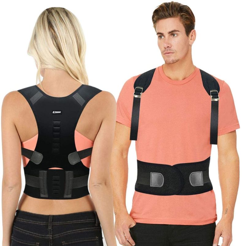 Photo 1 of EPROSMIN Back Brace Posture Corrector |Fully Adjustable Support Brace for Men and Women|Improves Posture and Provides Lumbar Back Brace| Lower and Upper Back Pain Relief 
