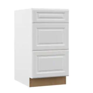 Photo 1 of Designer Series Elgin Assembled 18x34.5x23.75 in. Drawer Base Kitchen Cabinet in White
