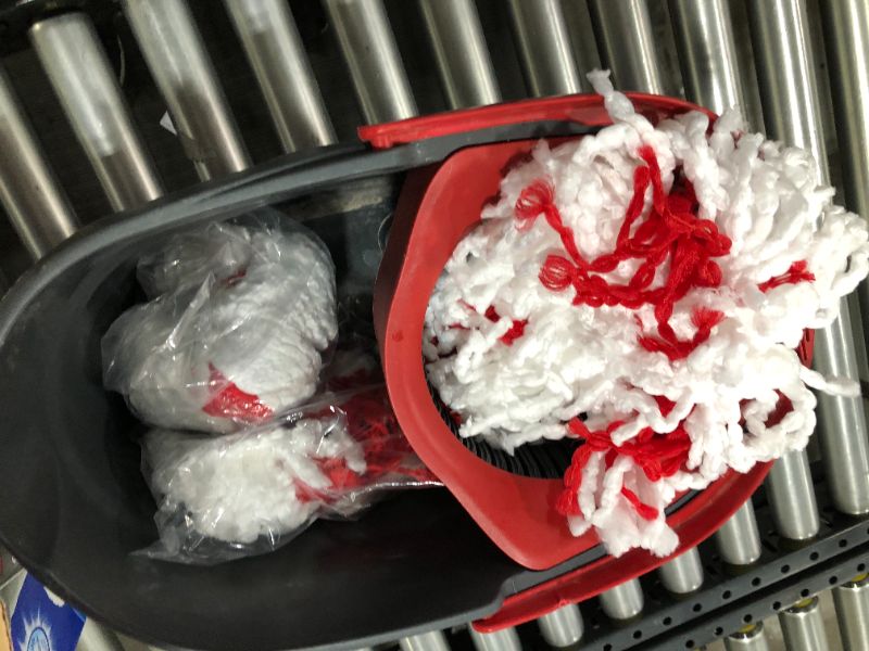 Photo 1 of EasyWring Microfiber Spin Mop and Bucket Floor Cleaning System with 2 Extra Power Refills