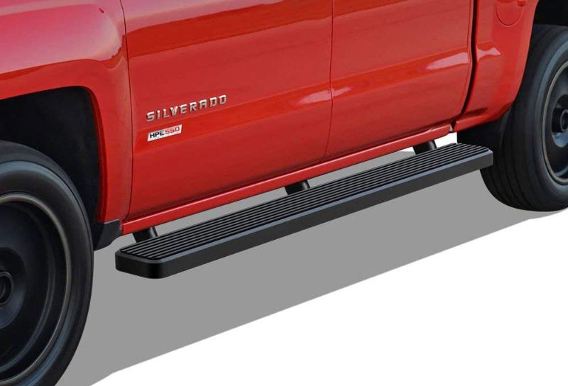 Photo 1 of APS IBCZ3998 Black 6" Running Board Side Step (iBoard Third Generation, For Selected Chevy Silverado/GMC Sierra Crew Cab, Aluminum)
