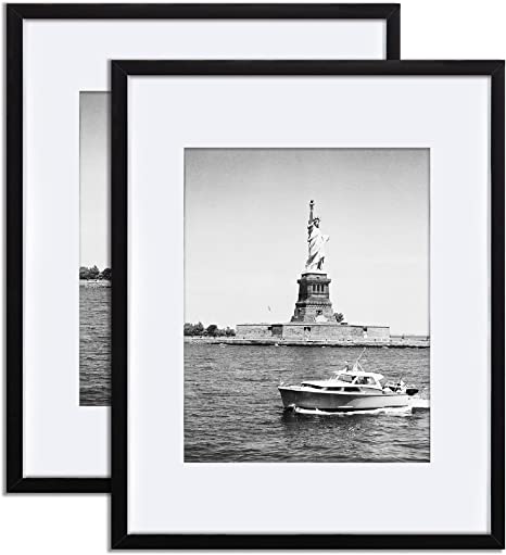 Photo 1 of ENJOYBASICS 16x20 Picture Frame Black Poster Frame,Display Pictures 11x14 with Mat or 16x20 Without Mat,Wall Gallery Photo Frames,2 Pack
