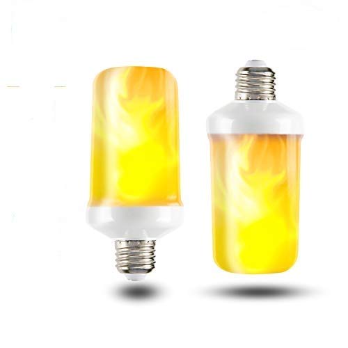 Photo 1 of LED Flame Effect Light Bulb, UNIFUN 2 Pack LED Flame Light Bulbs E26 E27 4 Modes 90 2835 LED Beads Simulated Decorative Light Atmosphere Lighting Vintage...
