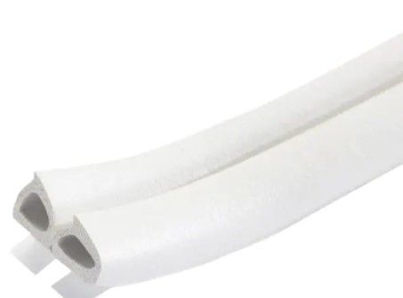 Photo 1 of 3/8 in. x 17 ft. White Silicone/Rubber Lifetime Weatherstrip for Extra Large Gaps
