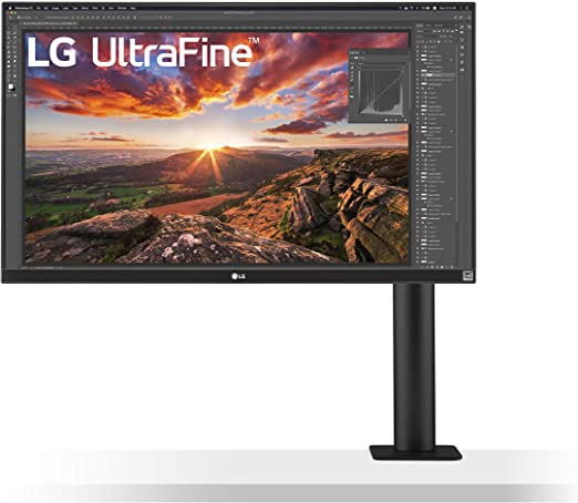 Photo 1 of LG 27UN880-B Ultrafine Monitor 27” UHD (3840 x 2160) IPS Display, sRGB 99% Color Gamut, VESA DisplayHDR 400, USB Type-C, Ergo Stand - Black
