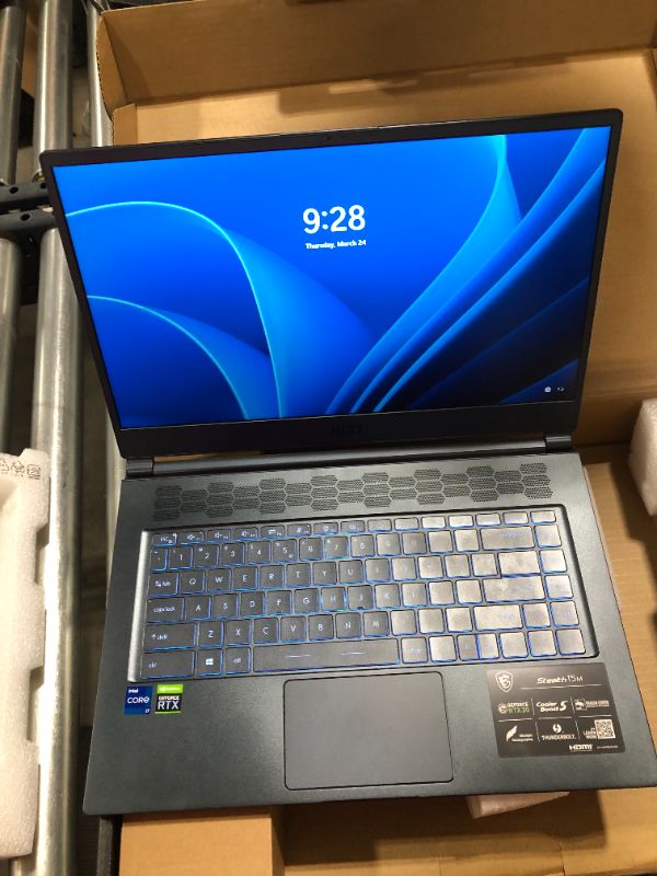 Photo 1 of MSI Stealth 15M Gaming Laptop: 15.6" 144Hz FHD 1080p Display, Intel Core i7-11375H, NVIDIA GeForce RTX 3060, 16GB, 512GB SSD, Thunderbolt 4, WiFi 6, Win10, Carbon Gray (A11UEK-009)
