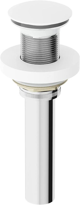 Photo 1 of Bathroom Faucet Vessel Vanity Sink Pop Up Drain Stopper without Overflow and Mounting Ring Finish: Matte White