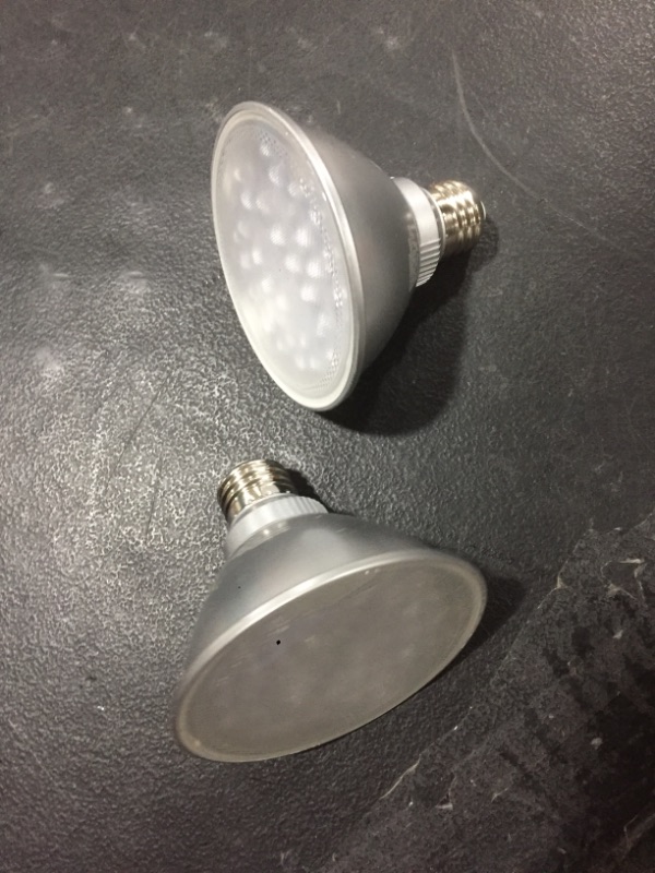 Photo 2 of 75-Watt Equivalent PAR30S Dimmable Adjustable Beam Angle LED Light Bulb Bright White (2-Pack)