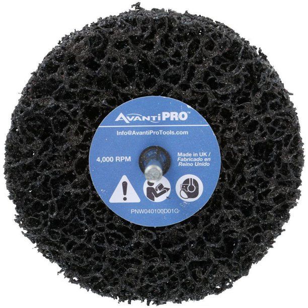 Photo 1 of 4 in. X 1 in. Non-Woven Drill Mount Quick-Strip Disc (D)
