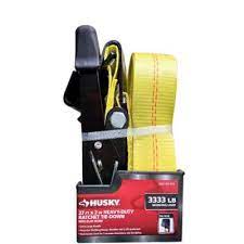 Photo 1 of 27 ft. x 2 in. Heavy-Duty Ratchet Tie-Down with J Hook