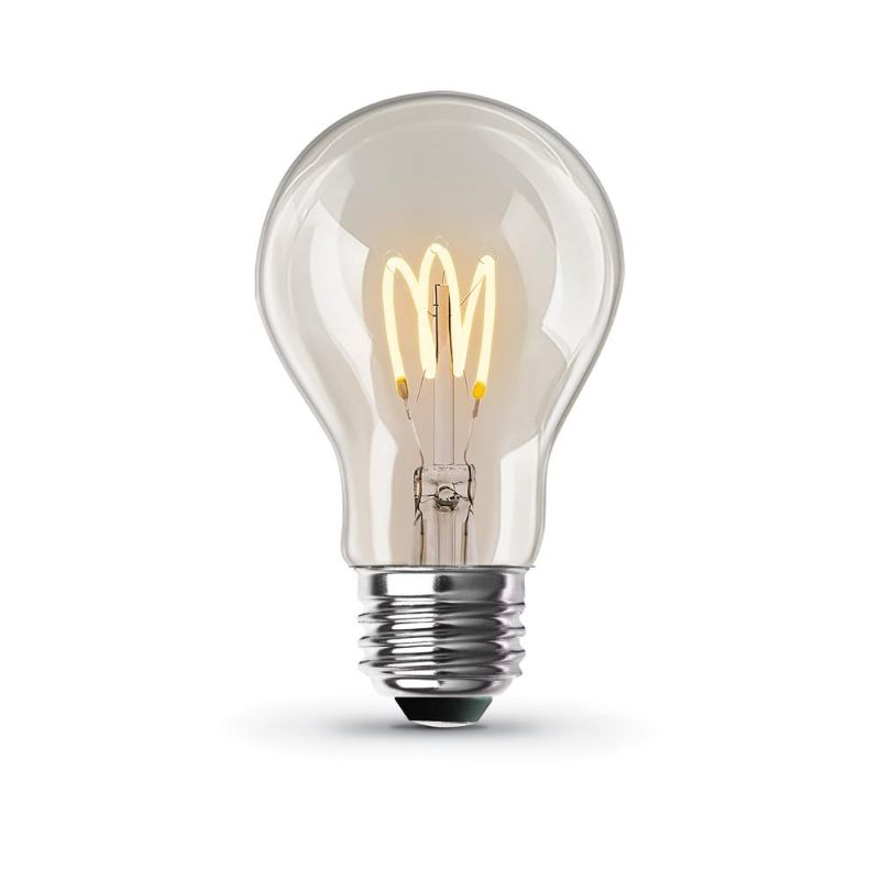 Photo 1 of Feit Electric 40-Watt Equivalent A19 Dimmable H Shape Filament Clear Glass E26 Vintage Edison LED Light Bulb, Soft White
