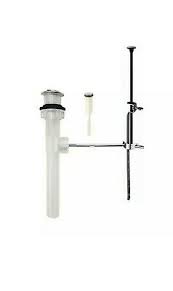 Photo 1 of 1.25 in Dia Pop Up Drain Magnetic Stopper Transparent Body Overflow BN Tailpiece
