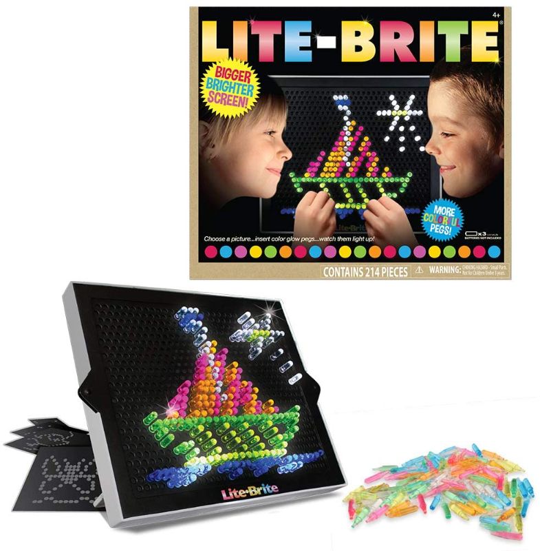 Photo 1 of Basic Fun Lite-Brite Ultimate Classic Retro and Vintage Toy, Gift for Girls and Boys, Ages 4+ (Packaging May Vary), Multicolor
