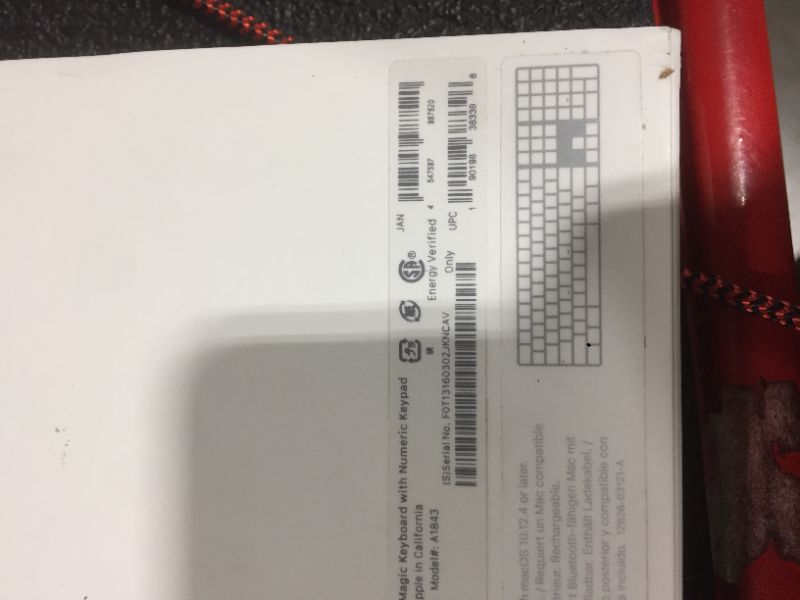 Photo 4 of Apple Magic Keyboard with Numeric Keypad - US English, Includes Lighting to USB Cable, Silver
