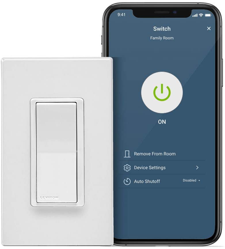 Photo 1 of Leviton D215S-1BW Decora Smart Wi-Fi, No Hub Required (2nd Gen) 15A Light Switch
