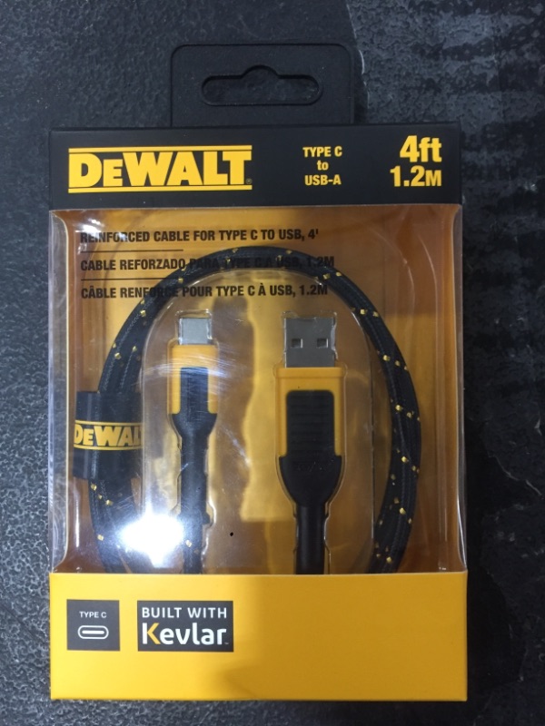 Photo 2 of DEWALT 4 ft. Reinforced Braided Cable for USB-A to USB-C