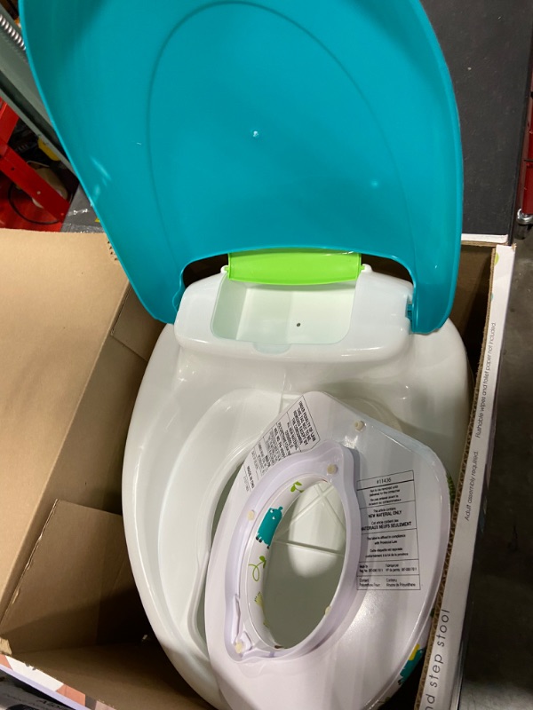 Photo 2 of Summer Infant Step-By-Step Potty Trainer and Step Stool, Teal/White