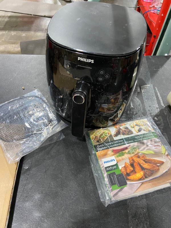 Photo 2 of Philips Premium Digital Airfryer with Fat Removal Technology + Recipe Cookbook, 3 qt, Black, HD9741/99