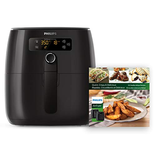 Photo 1 of Philips Premium Digital Airfryer with Fat Removal Technology + Recipe Cookbook, 3 qt, Black, HD9741/99