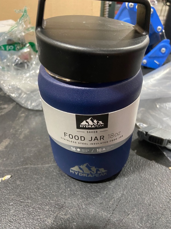 Photo 1 of 18oz Blue Food Jar