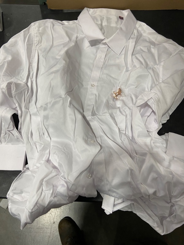 Photo 1 of Mens (Big & Tall) White Buttoned Dress Shirt